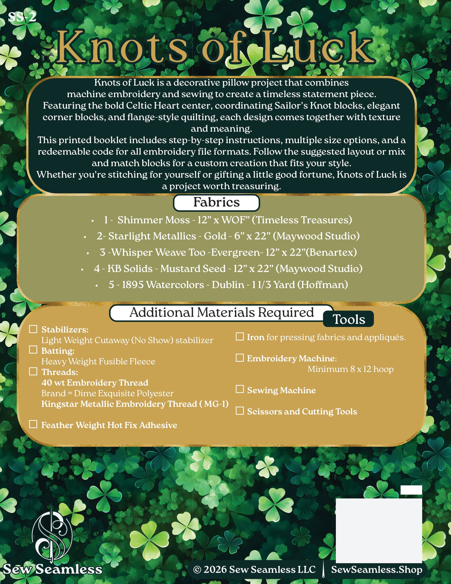 Knots of Luck - Embroidery Design Set (Digital Download)