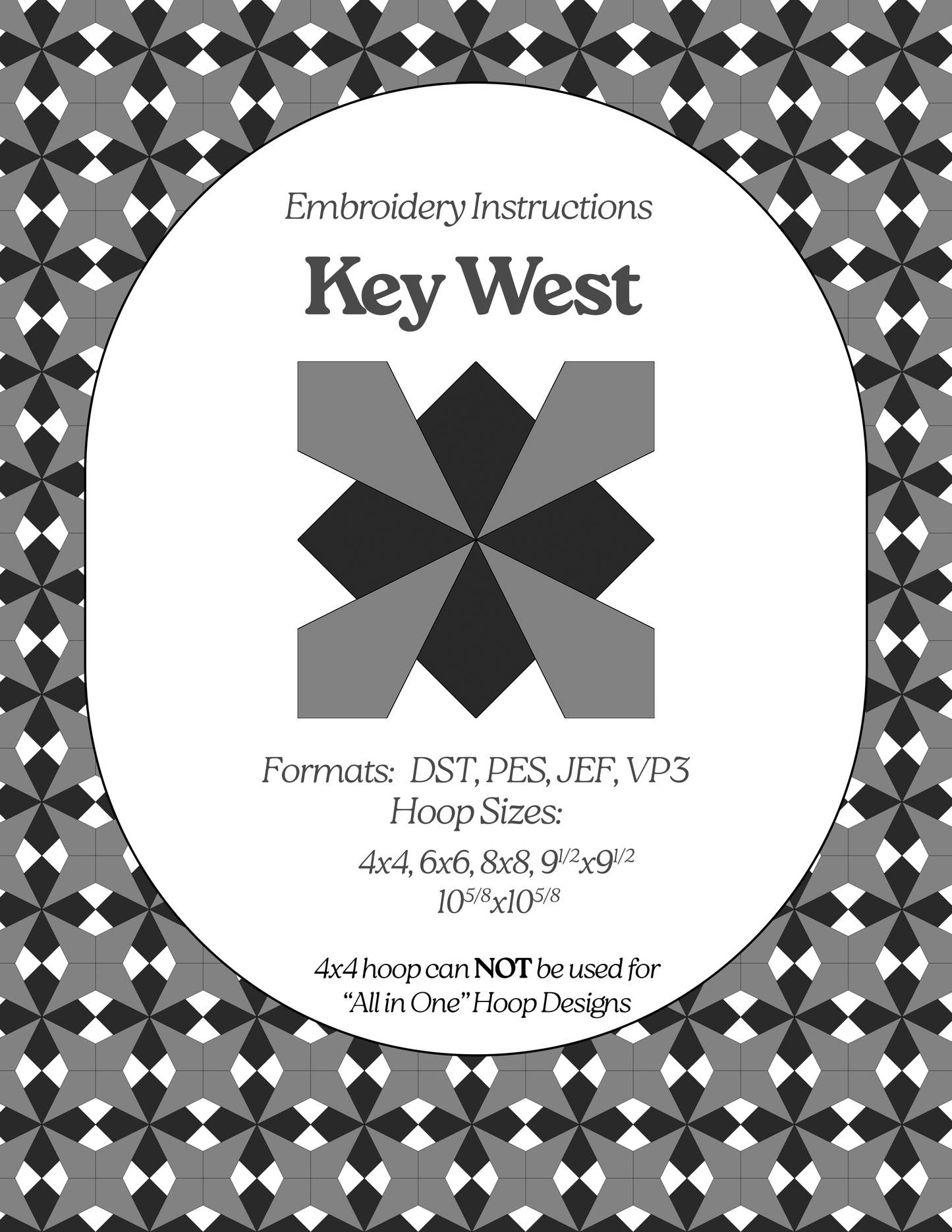 Key West - Applique Embroidery Design - Download