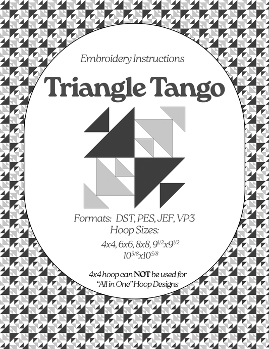 Triangle Tango - Applique Embroidery Design - Download