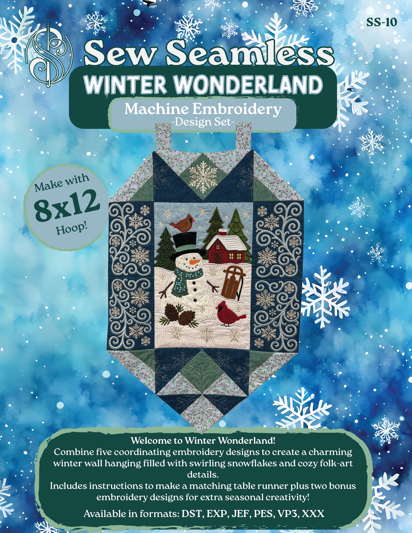 Winter Wonderland - Embroidery Design Set- (Printed Booklet + USB Flash Drive)